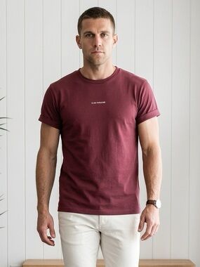 NWT Club Paradise Unisex Maroon Tee Shirt Logo Printed Hip Hop Music - Size XL